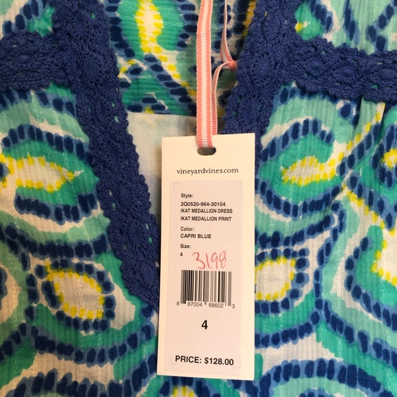 NWT Vineyard Vines Ikat Medallion print dress - Picture 7 of 8